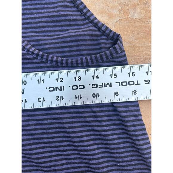 Lululemon Size M L See Measurements Dark Striped Long Racerback Tank Top MF - Picture 5 of 6